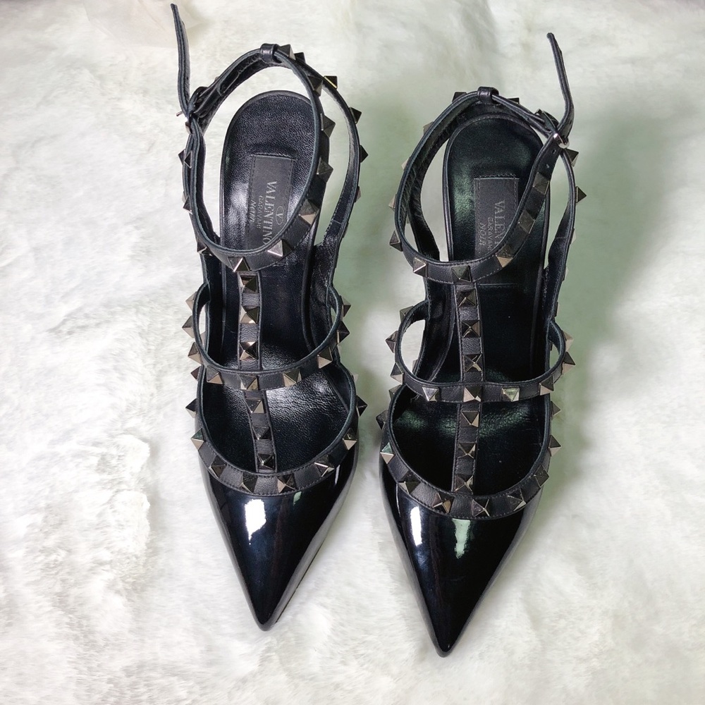 ❤️SOLD❤️Valentino rockstud slingback black 37.5